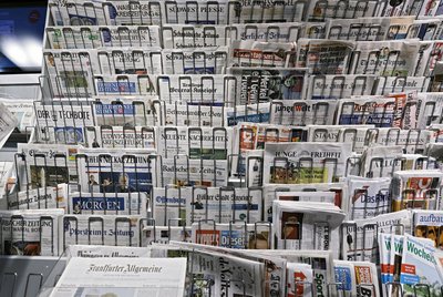 Die Zeitungstitel suggerieren eine größere Vielfalt, als es der Realität entspricht. Fotos: Joachim E. Röttgers