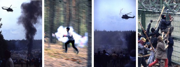 Lufttattacke der Staatsmacht am Pfingstmontag 1986 im Taxsöldener Forst.