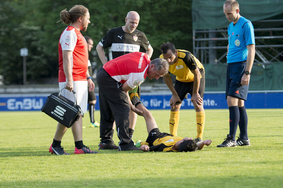 70 Minuten Spielzeit sind für die untrainierten Spieler eine große Herausforderung.