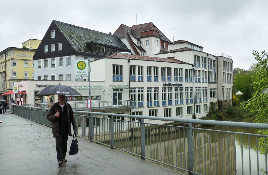 Neckarprawda im Regen. Foto: Joachim E. Röttgers
