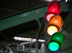 Die Ampel blinkt schon