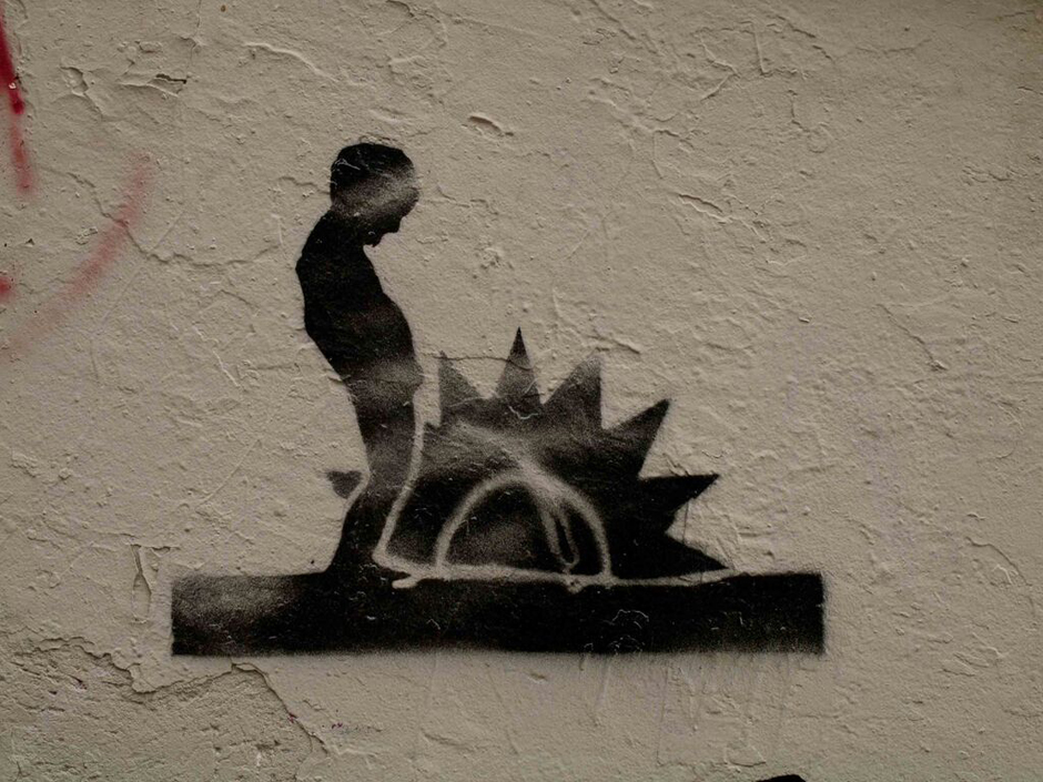 Die grüne Sonne der PASOK geht schon lange nicht mehr auf: passender Kommentar zum Emblem der sozialdemokratischen Partei.