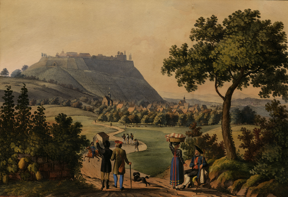 Blick auf den Hohenasperg. Lithografie von Georg Ebner, um 1820. Foto: HdGBW
