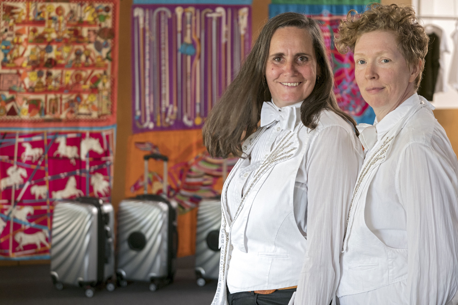 Das Performance-Duo NAF in seinem Atelier in Stuttgart-Nord. Foto: Joachim E. Röttgers