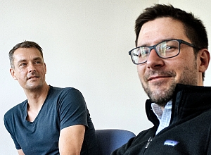 Unsere Systemzauberer: Thomas Schwuchow, links, und Andreas Mayer. Foto: Martin Storz