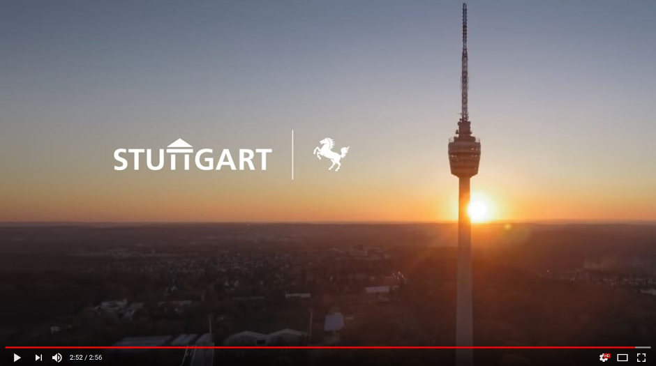 Über Stuttgart geht die Sonne unter. Schwabenmetropole veröffentlicht Imagefilm auf Facebook.