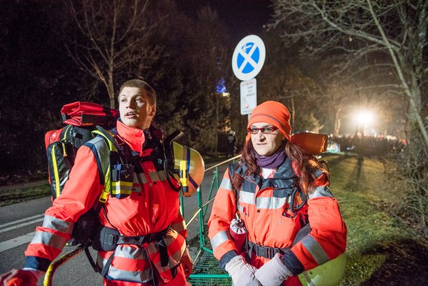 In Pforzheim im Einsatz: Peer Vlatten und Katharina Vater