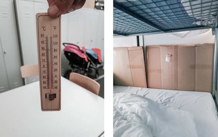 Drinnen zehn Grad – Isolierungsversuche. Fotos: privat