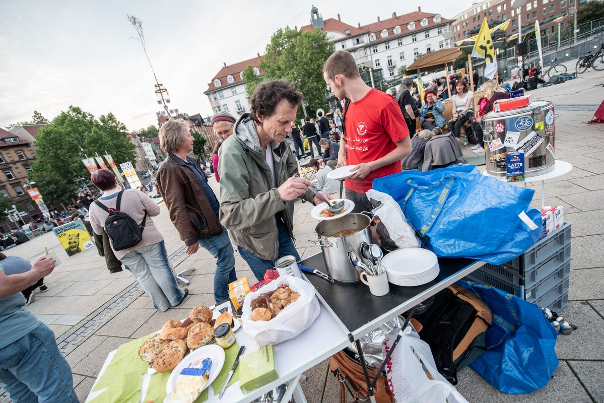 Kapitalismus nich' gecheckt: Das Essen gab es umsonst. 