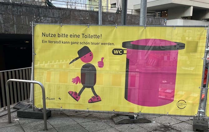 Gerade wenn's pressiert: praktischer Sichtschutz. Foto: privat