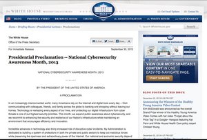 Cyber Awareness im Weißen Haus ... Screenshot