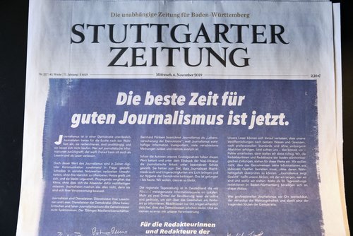 Im November 2019 war das die Titelseite fast aller Zeitungen ... Im November 2019 war das die Titelseite fast aller Zeitungen ...