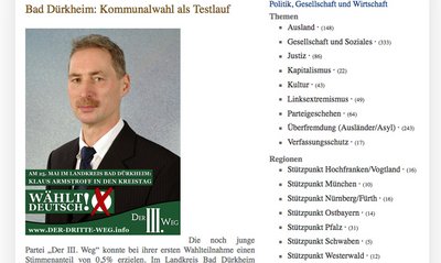 Der Bundesvorsitzende Klaus Armstroff als Kreistagskandidat. Screenshot