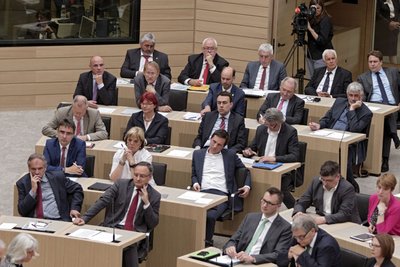 Die SPD-Fraktion im baden-württembergischen Landtag besteht aus 17 Männern, zwei Frauen. Foto: Joachim E. Röttgers