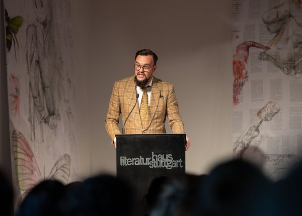 Kulturamtsleiter Marc Gegenfurtner, hier beim Literaturfestival 2025. Foto: Redaktion