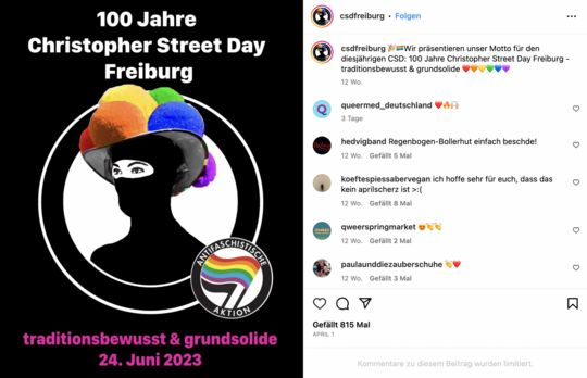 Mit dieser Illustration hatte das Orgateam die Demonstration beworben. Screenshot: Instagram