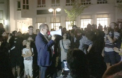 Ob Bernd Vöhringer demonstriert mit. Foto: privat