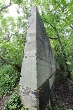 Versteckt, aber nicht vergessen: Die Mauer, an der die 14 Widerstandskämpfer erschossen wurden. Foto: Uli Deck