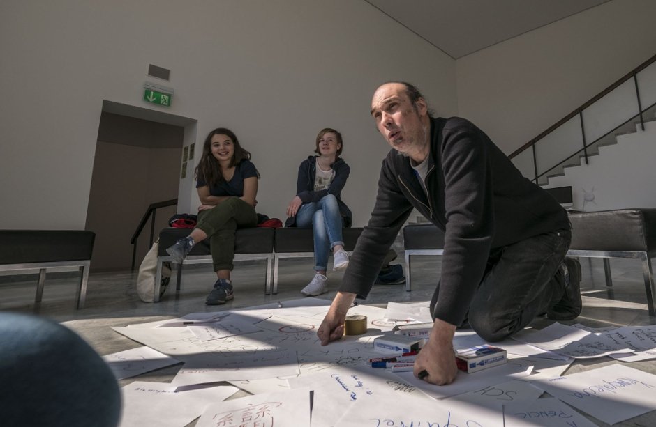 SchülerInnen-Workshop mit Peter Haury, Stuttgart.