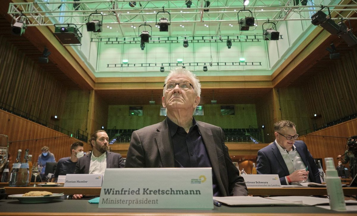 Grüner Himmel über Kretschmann. 