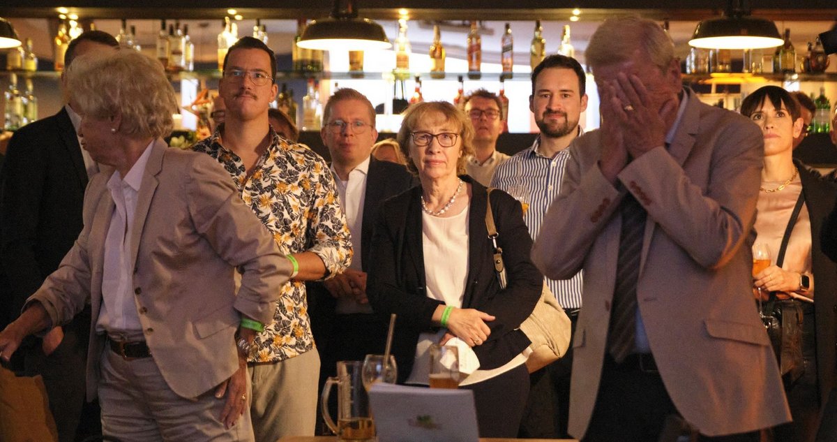 Die Stimmung war schon mal besser: Wahlparty der CDU in Stuttgart. Foto: Joachim E. Röttgers