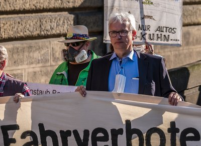 Auch auf der Demo dabei: Jürgen Resch von der Umwelthilfe.