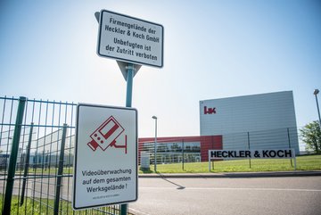Die mit ersten G-36-Gewehre gingen von hier in mexikanische Unruhegebiete: H&K-Firmengelände in Oberndorf.