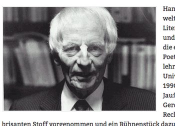 Der weltbekannte Professor Hans Robert Jauß. Screenshot
