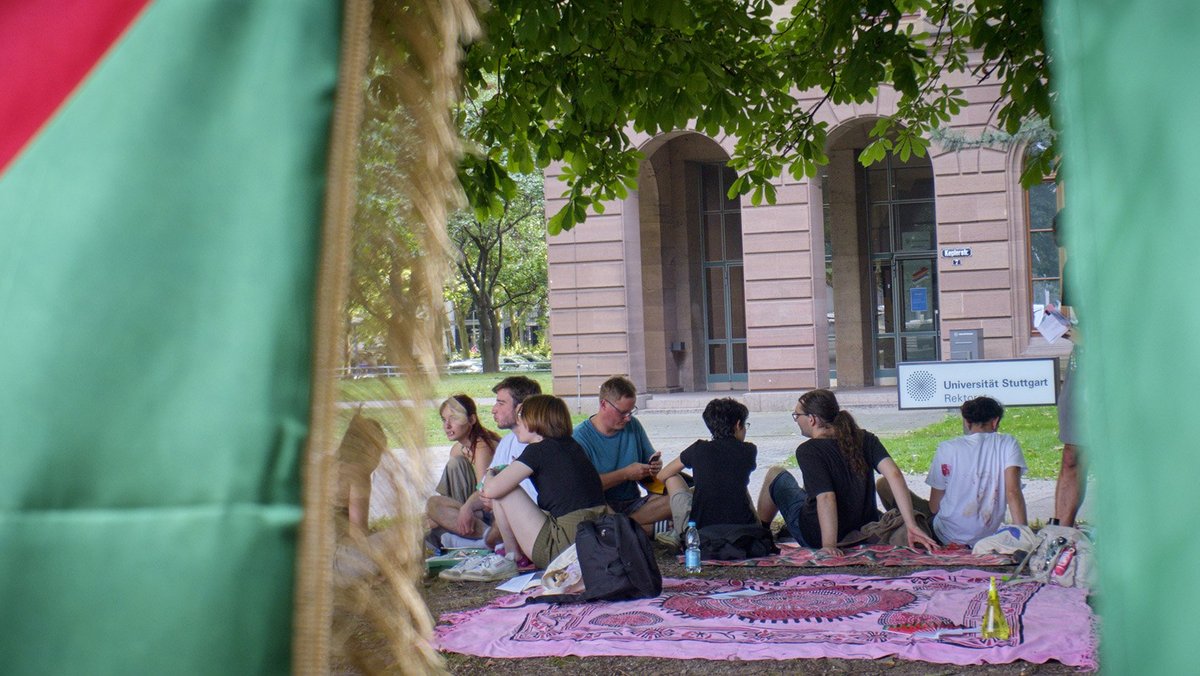 Zwischen Wissenschaft und Weltpolitik: Veranstaltung zu Palästina an der Uni Stuttgart, Juli 2024. Foto: Joachim E. Röttgers