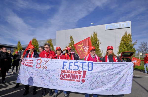 Festo Scharnhausen: Früher Feierabend als Zeichen für Kampfbereitschaft.
