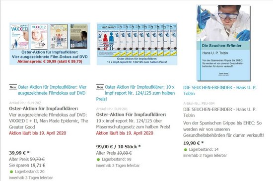 Oster-Aktion auf einer seiner Webseiten: Hans Tolzin ist nicht nur fleißig, sondern auch geschäftstüchtig. Screenshot: www.tolzin-verlag.com Oster-Aktion auf einer seiner Webseiten: Hans Tolzin ist nicht nur fleißig, sondern auch geschäftstüchtig. Screenshot: www.tolzin-verlag.com