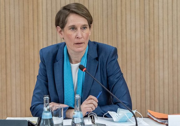 Landespolizeipräsidentin Stefanie Hinz. Foto: Jens Volle