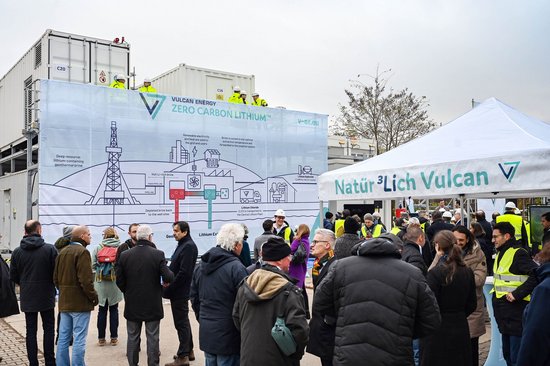 Große Eröffnung der Lithiumextraktionsoptimierungsanlage von Vulcan Energy in Landau im November 2023. Foto: ARTIS/Uli Deck