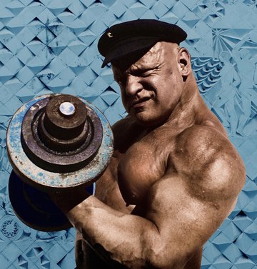 Dieser Mann streichelt nicht nur seinen Bizeps. Foto: Rummelsnuff