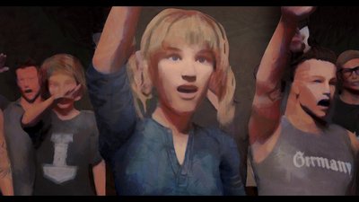 Elsa, mittlerweile erwachsen, mit ihrem Mann Thorsten (r.).