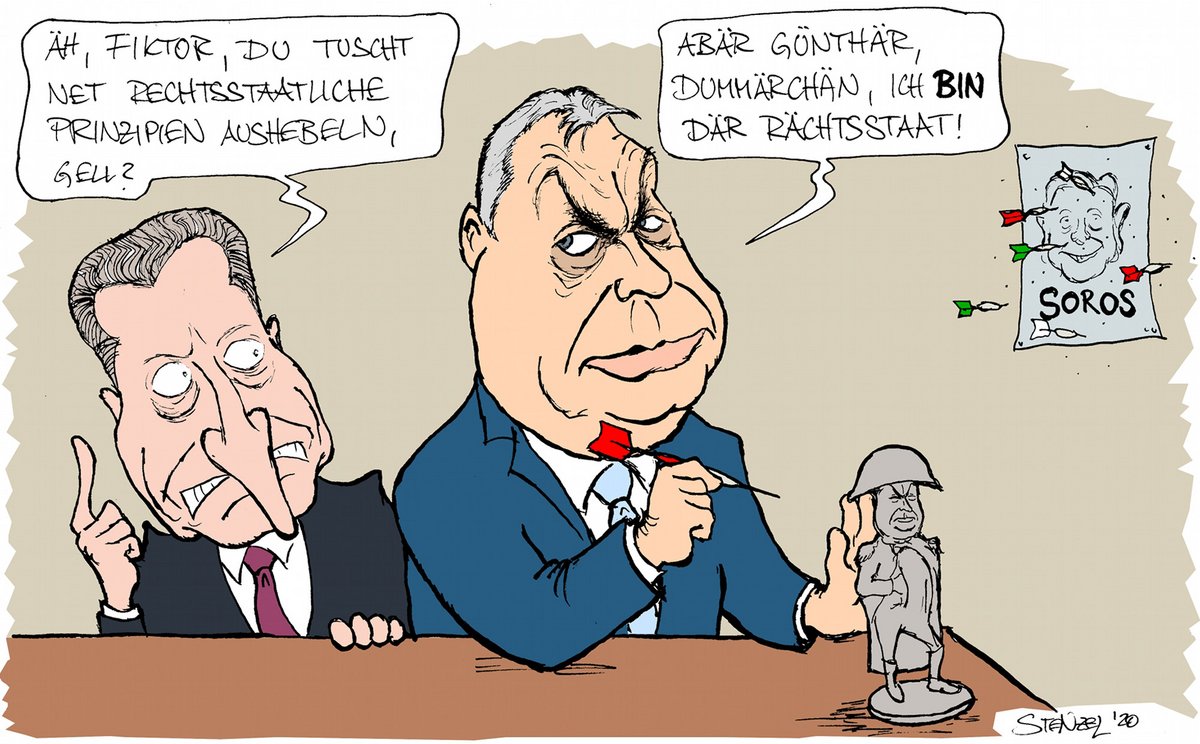 Aber es gab nicht nur Corona! Sondern zum Beispiel auch einen Ex-Ministerpräsident und -EU-Kommissar, der über einen Nebenjob in Ungarn nachdenkt – und glaubt, dabei auch auf den dortigen Ministerpräsidenten Victor Orbán aufpassen zu können.