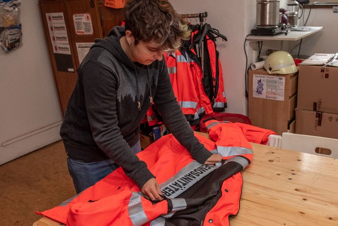 Demo-Sanitäter Tony von Pfuhlstein.