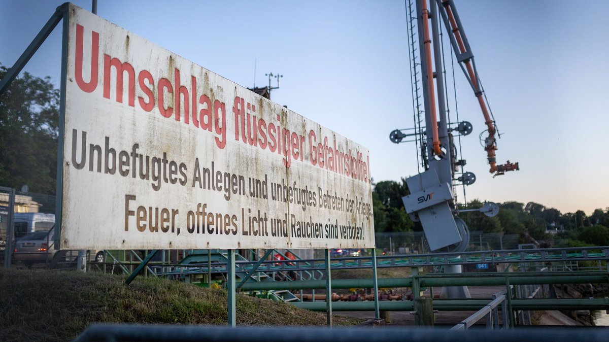Umschlagstelle von Solvay in Bad Wimpfen. Foto: Julian Rettig