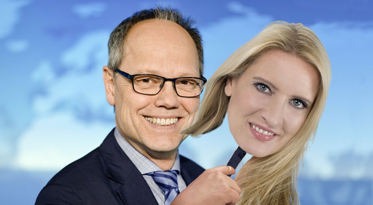 Kandidat Kai Gniffke kann schon mal als Claudia Kleinert auftreten. Fotos: ARD, Joachim E. Röttgers (auch Montage) 