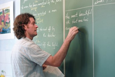 Meist Frontalunterricht. Foto: Charlotte Fischer