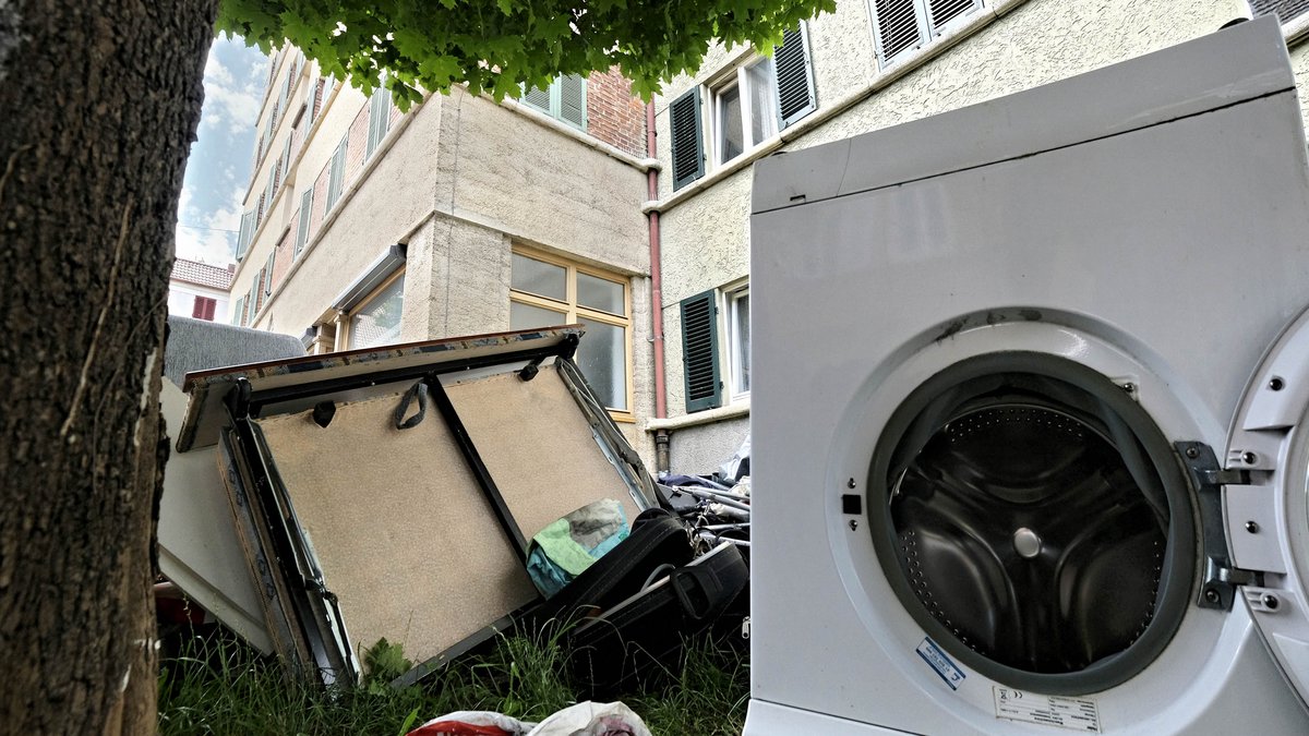 Müll im Garten? Cornelius W. M. Oettle macht's zum Inländerproblem. Foto: Joachim E. Röttgers