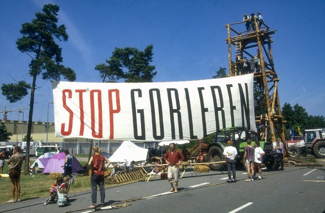 So sah Protest gegen das Endlager Mitte der 1990er aus.