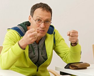 Immer zupackend: Dieter Baumann.