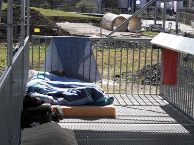 Die Aussichtsplattform hat doch einen Nutzen. Foto: Koppold