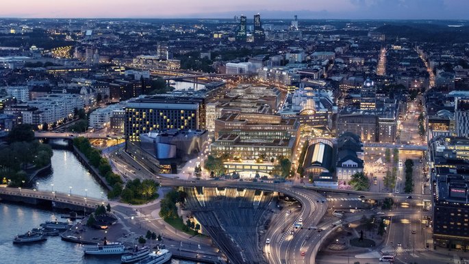 ... und als Studie: mit neuem Quartier über den Gleisen. Fotos und Illustration: Katy Harris, Büro Foster und Partner ... und als Studie: mit neuem Quartier über den Gleisen. Fotos und Illustration: Katy Harris, Büro Foster und Partner