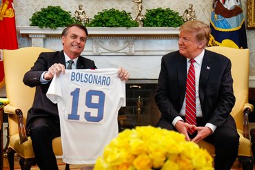Gleich und gleich gesellt sich gern: Brasiliens Präsident Jair Bolsonaro (links) und Donald Trump.