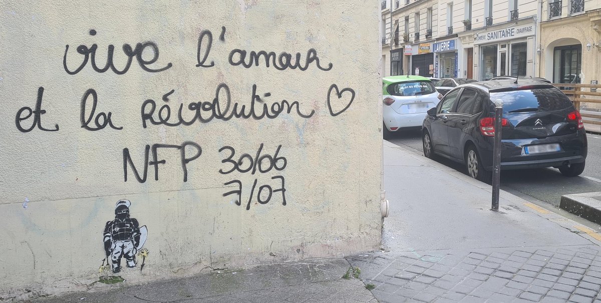 So geht's: "Es lebe die Liebe und die Revolution" meint hier jemand von der Front Populaire, der Volksfront. Foto: Guallendra, gemeinfrei