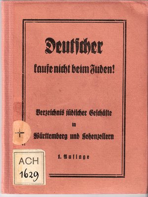 Judenverzeichnis aus dem NS-Verlag.