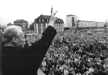 Der wusste noch, wie Begeisterung geht: Willy Brandt, 1990. Foto: 