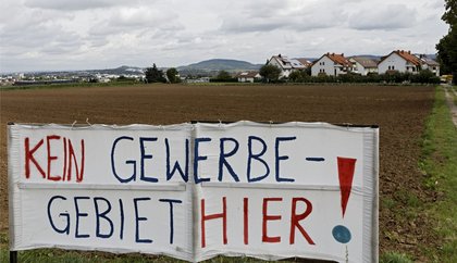 Gleichfalls große Flächenschlucker: Gewerbegebiete ... 